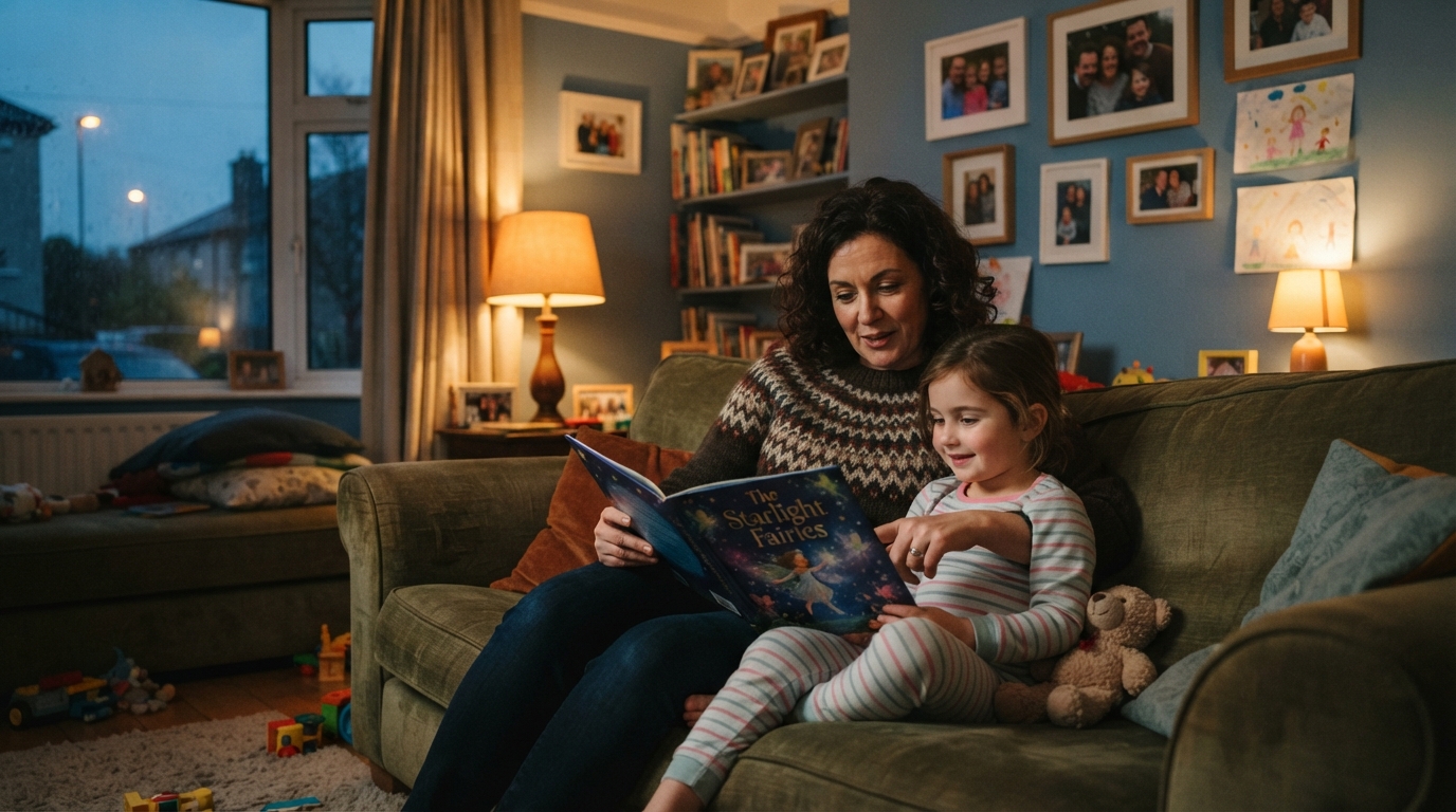 Live-in Childcare - Au Pair reading to a small girl