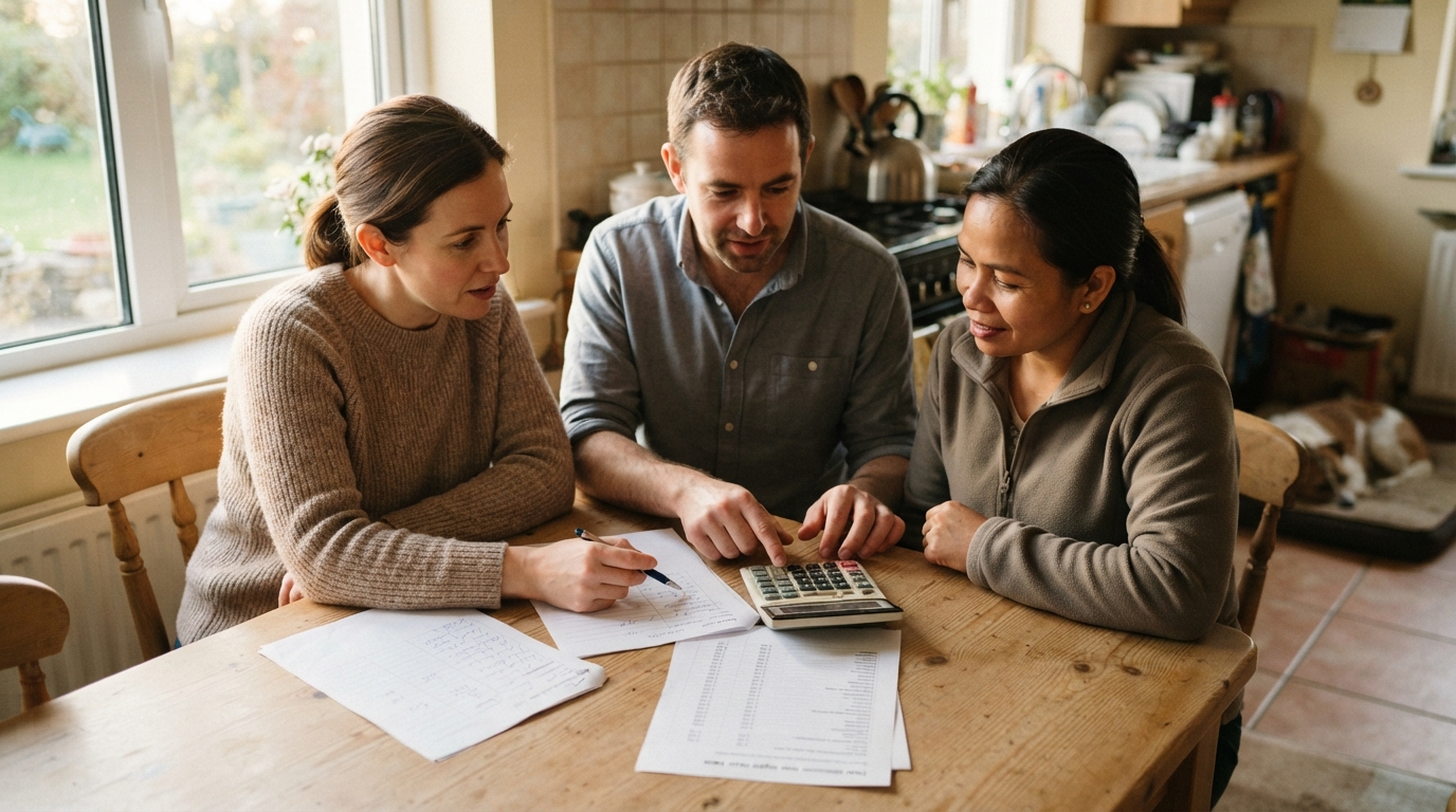 Family working out The Minimum Wage Calculation for Live-in Staff in Ireland